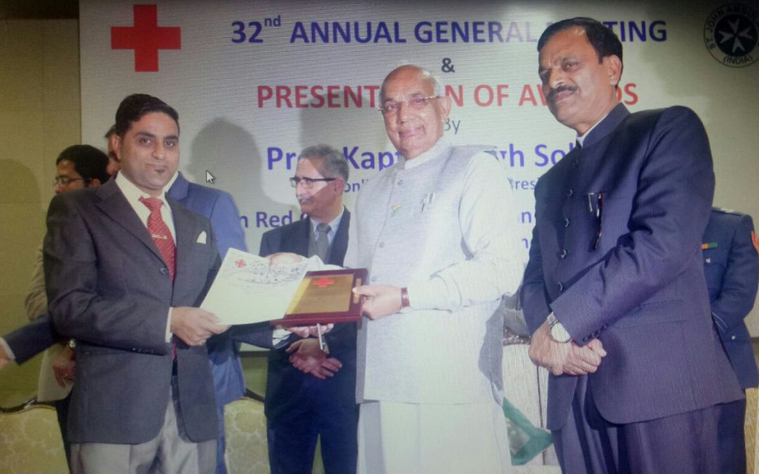 Dr. Jaideep Chauhan has been award by Honorable Governor of Haryana